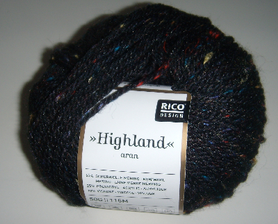 50g "Highland" - sportive Wolle im Tweed-Look