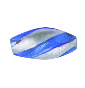 Perle, Spirale - blau-silber - 20x8mm von Rico Design