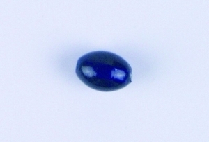 Glasperle oval - blau - 15x11 mm von Rico Design