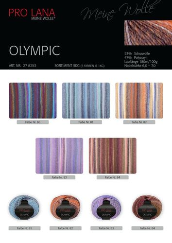100g "Olympic" -ein modernes Garn mit aufregend schönem Farbverlauf.