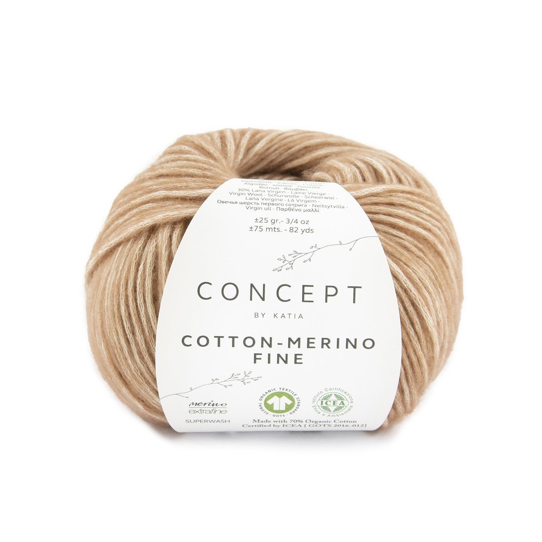 Concept 25g "Cotton - Merino fine"-Ein voluminöses Garn aus Bio-Baumwolle und bester Merinowolle.